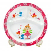 Prenses Melamin Bebek Mama Yemek Tabağı Kabı Bardak Kaşık 5li set - 2