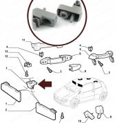 PEUGEOT CİTROEN BİPPER NEMO FİORİNO GÜNEŞLİK BAGLANTI AYAĞI - 3