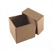 Kolievi Kraft Oluklu Kapaklı Kutu 10x10x10 cm (Seçenekli) - 1