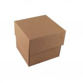 Kolievi Kraft Oluklu Kapaklı Kutu 10x10x10 cm (Seçenekli) - 2