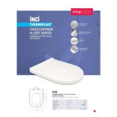 Nkp İnci Soft Close Yavaş Kapanan Amortisörlü Klozet Kapagı Kapak ORJİNAL ÜRÜN thumbnail 3