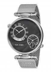 Tom Jones TJE9034 çelik kordon erkek kol saati 2 yıl garantili - 1