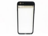 iPhone 6-6S Plus Siyah Kenar Şeffaf Rubber Silikon Kılıf - 1