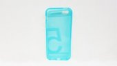 iPhone 5-5S Şeffaf Mavi Silikon Kılıf - 3