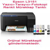 EPSON EcoTank L3151 A4 MÜREKKEP TANKLI MFP YAZICI - 1