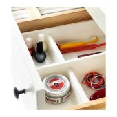 IKEA Bıllıngen Düzenleyici Çekmece Raf Düzenleyici Beyaz 33 x 17 cm - 1