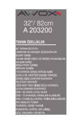 AWOX A 203200  32 İNCH 200 HZ DAHİLİ UYDULU LED TV - 2
