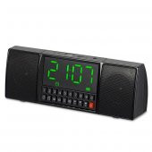 WS1515 Büyük Ekranlı Bluetoothlu Alarm Radyo USB SD Masa Saati - 1