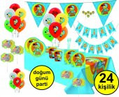 KRAL ŞAKİR DOĞUM GÜNÜ PARTİ MALZEMELERİ SÜSLERİ SETİ 24 KİŞİLİK - 1
