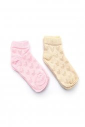 4'lü Çocuk Kalp Desenli Çorap 2413 - 1