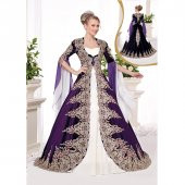 Yaka Tüm İşleme Model Kaftan Elbise - 1