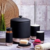 Kosova BNY311 Siyah-Gold Seramik Banyo Seti 5 Parça - 1