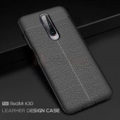 Xiaom Redmi K30 Deri Desenli Kamera Korumalı Silikon Kılıf - 5