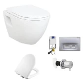 Creavit GR5001 + Gömme Rezervuar - TP325 Asma Klozet 5li Set ULTİMA KAPAK - 1