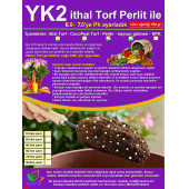 20 LT YK2 cocopeat perlit ile + ithal Torf. Çiçek ve Sebze için Toprak) - 1