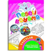 Karatay Türkçe - İngilizce Neşeli Boyama Kitabı Örnekli 32 Syf. (8 Kitap Takım) - 3