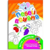 Karatay Türkçe - İngilizce Neşeli Boyama Kitabı Örnekli 32 Syf. (8 Kitap Takım) - 4