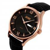 Skmei 9091 Klasik Erkek Kol Saati Rose Gold Siyah Lüks Saat - 2