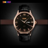 Skmei 9091 Klasik Erkek Kol Saati Rose Gold Siyah Lüks Saat - 3