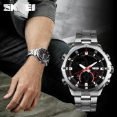 Skmei Erkek Kol Saati Spor Şık ve Sade Tasarım Gümüş Çelik Saat - 2