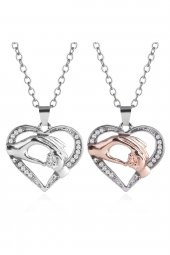 Anne Bebek El Kolye Kalp Tasarımlı Annelere Özel Hediye - 1