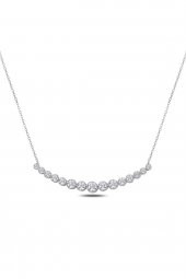 925 Ayar Gümüş Zirkon Taşlı Suyolu Bayan Gümüş Kolye - 1