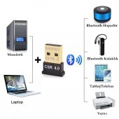 Bluetooth V4.0 USB Dongle Adaptör 20m Mesafeli Csr 4.0 Tak Çalış - 5