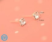 Nokta Taşlı Saplamalı Kadın Küpe - 5