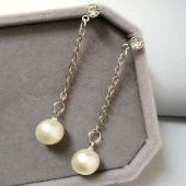 925 Ayar Gümüş Kaplama İnci Taşlı Saplama Bayan Küpe - 4