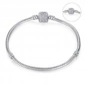 Pandora Model Taşlı 19cm Bayan Bileklik-Gümüş Renk - 1