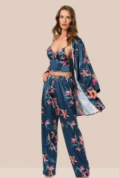 Moongirl Saten Pijama Takım - 007 - 2
