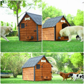 Mandu Isı Yalıtımlı Ahşap Köpek Kulübesi (Xlarge) - 5