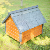MANDU Isı yalıtımlı ahşap kedi-köpek kulübesi (SMALL) - 4