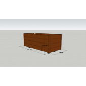 MANDU 84X36 Dekoratif Ahşap Saksı - 6