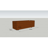 MANDU 114x38 Dekoratif Ahşap Saksı - 4