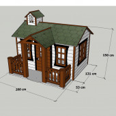 Mandu Ahşap Oyun Evi (Playhouse) Beylerbeyi - 5