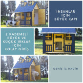 MANDU Ultra Lüks Ahşap Köpek Kulübesi (evi) GOLD EDİTİON - 4