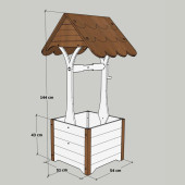 Mandu Ahşap Su Kuyusu Saksı - 5