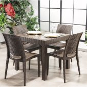 Rattan Masa Sandalye Takımı Mutfak, Bahçe - 1