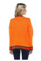 Selanik V Yaka Hardal Triko Kadın Kazak - 4