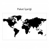 Dünya Haritası 1 Duvar Sticker, Duvar Çıkartması, Çocuk Odası Sticker DP-1672 - 2