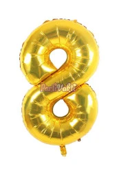 8 Rakam Altın Folyo Balon 40 cm - 2