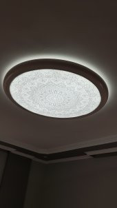 Desenli motif Hazır Gergi Tavan Dekorasyon & Aydınlatma Modelleri LED - 2