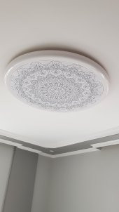 Desenli motif Hazır Gergi Tavan Dekorasyon & Aydınlatma Modelleri LED - 1