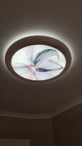 Desenli motif Hazır Gergi Tavan Dekorasyon & Aydınlatma Modelleri LED - 3