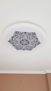 Desenli motif Hazır Gergi Tavan Dekorasyon & Aydınlatma Modelleri LED - 5