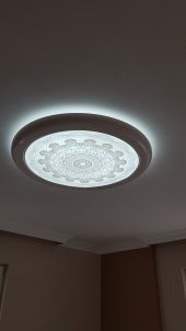 Desenli motif Hazır Gergi Tavan Dekorasyon & Aydınlatma Modelleri LED - 8
