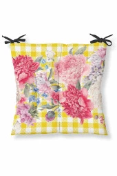 Dekoratif Pembe Sarı Sandalye Minderi - 1