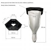 Elif Lükens Ayak Mobilya Sehpa Banyo Dolabı Ayağı 30 cm Beyaz - 2