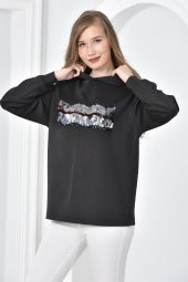 Önü Nakış İşleme Sweat SİYAH thumbnail 4